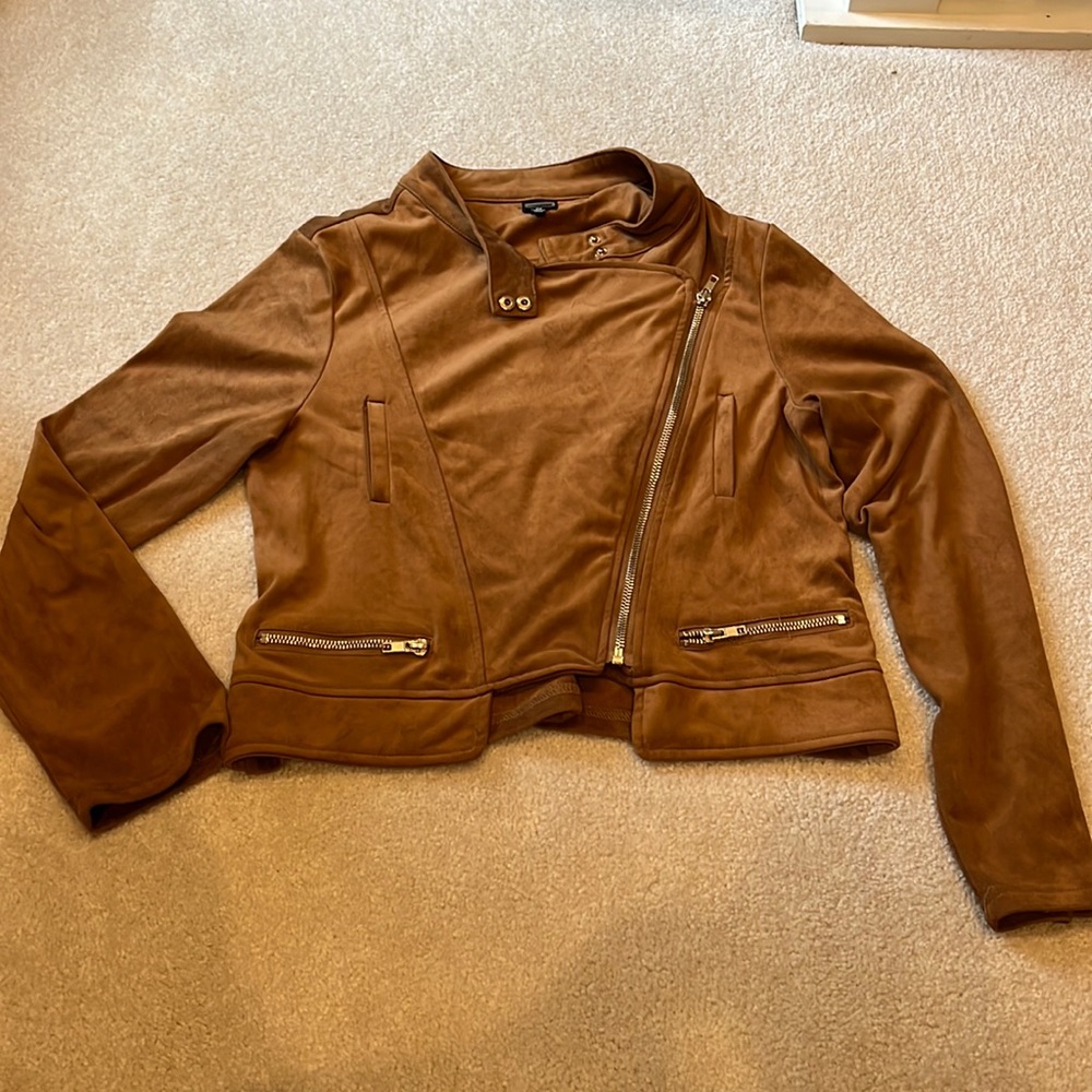 Brown ultra suede jacket